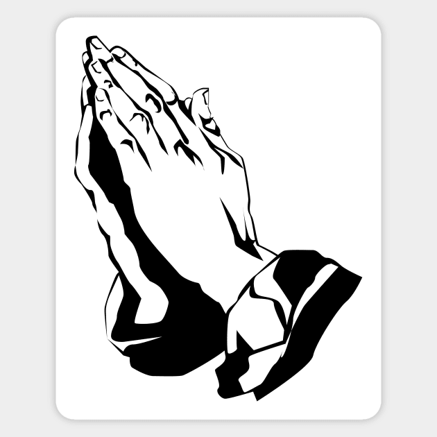 Praying Hands Sticker by vintage-glow